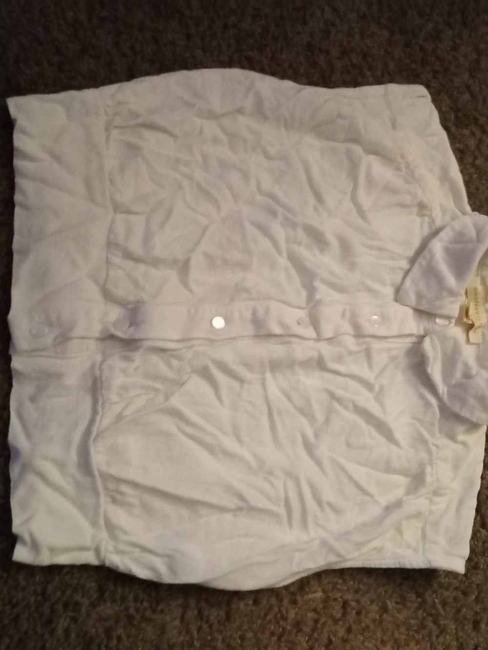 Monteau White Casual Button-Down Shirt